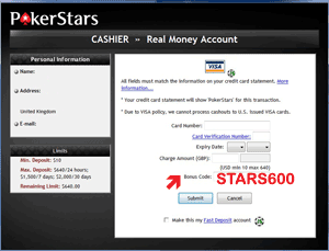 Poker Stars Bonus