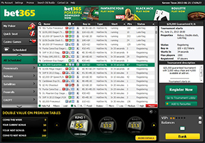 Bet365 Poker Tournament Lobby