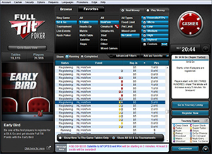 Full Tilt Poker Sit and Go Lobby